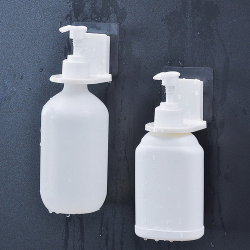 Multipurpose Self Adhesive Wall Mounted Shampoo Bottle Holder Shower Gel Bottle Rack Hook Pack of 2