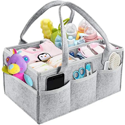 Foldable Baby Diaper Caddy Organizer Storage Basket