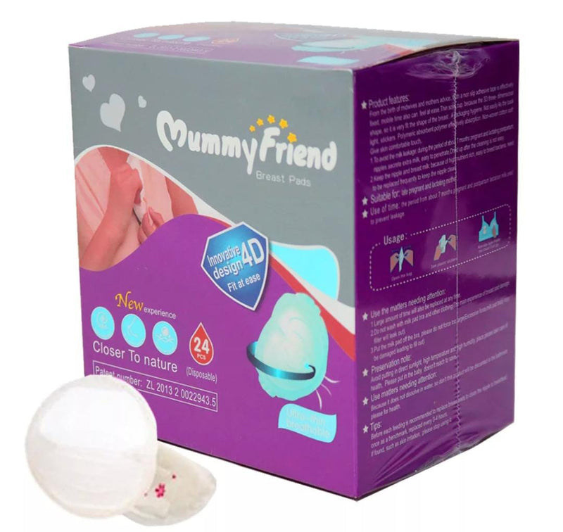 Mummy Friend 24Pcs Breast Pads Ultra Thin Breathable