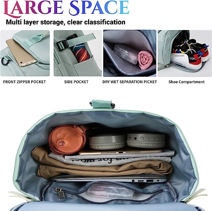 Multifunctional Solo Travel Bag With Shoe Compartment And Wet Pocket Large Capacity Travel Backpack