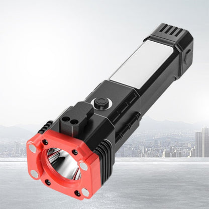 Portable USB Rechargeable LED Flashlight With Hammer Torch Waterproof