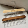 Multifunctional Wood Hanger 8 Hooks Underwear Scarf Sling Tie Storage Rack Organizer