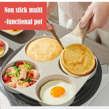 4 Round Hole Portion Fry Pan Non Stick