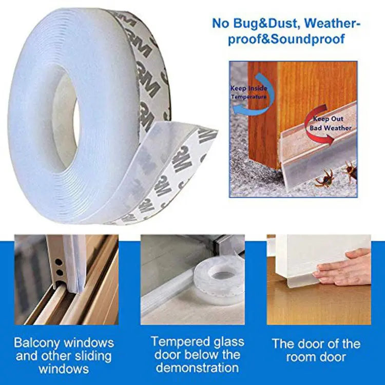 Door Sealing Adhesive Tape Door Bottom Sealing Strip Mosquito and Mouse Kitchen Stopper Wind Dust Blocker