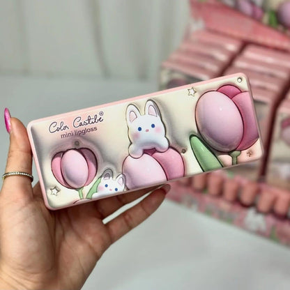 Color Castle Tulip Bunny Mini Lip Gloss 10Pcs Set