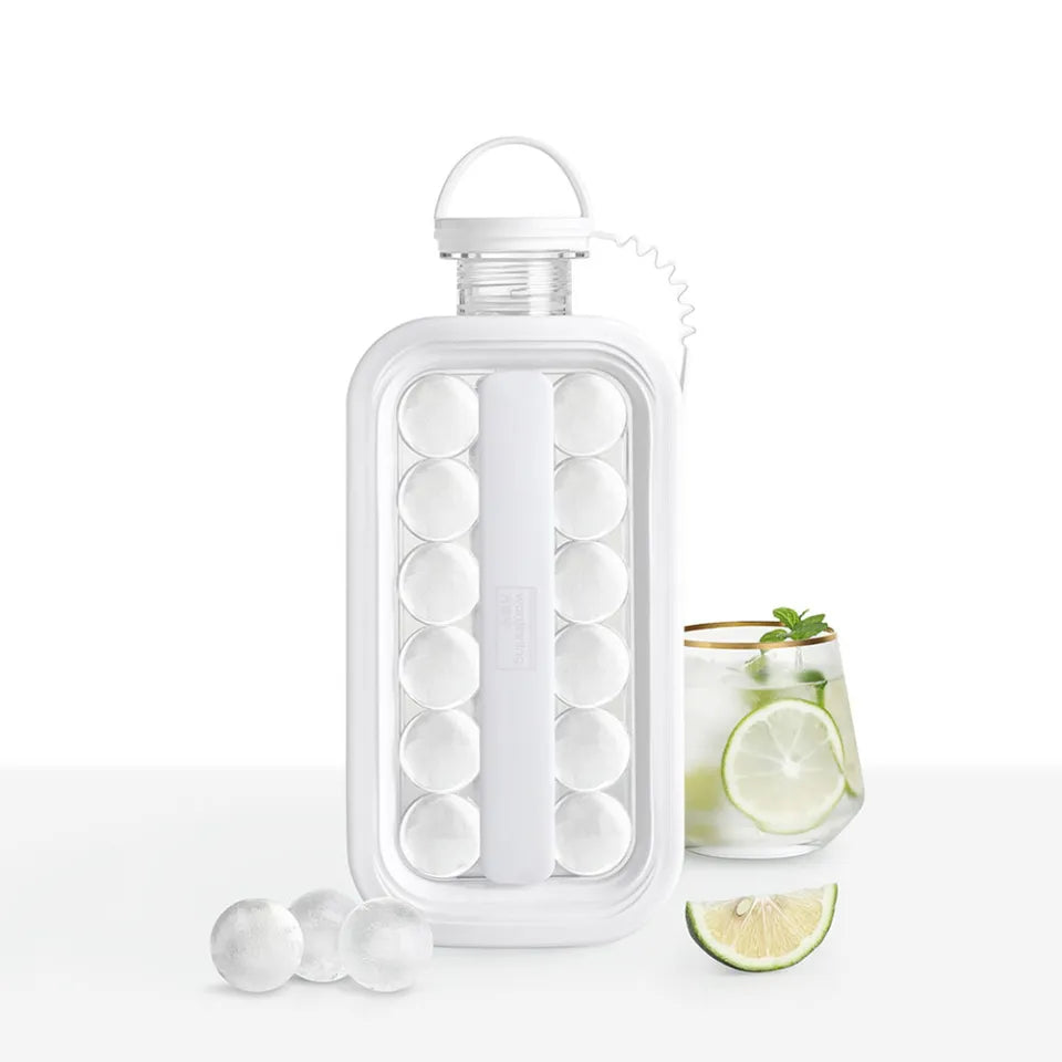 Portable 2in1 Ball Maker Ice Cube Maker & Water Bottle