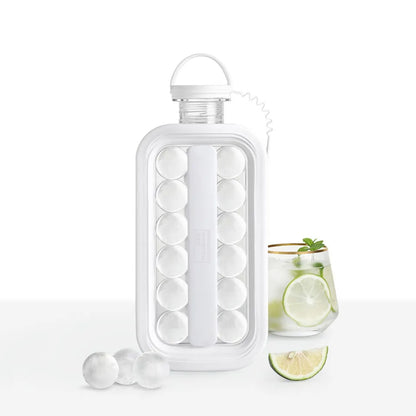 Portable 2in1 Ball Maker Ice Cube Maker & Water Bottle