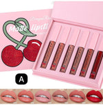 Dragon Ranee Cherry Matte Lipstick Long Lasting And Waterproof Lip Gloss 6Pcs Set