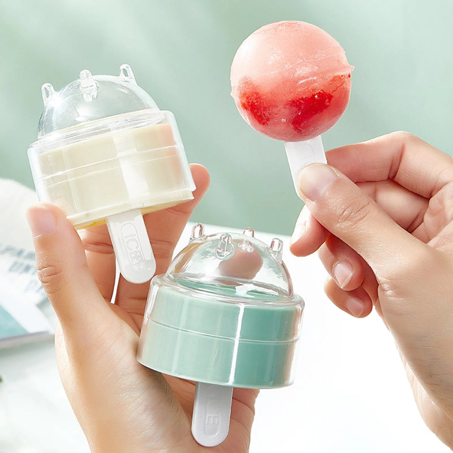 Popsicles Ice Ball Mold Easy Demolding Lollipop Ice Ball Making Mold Pack Of 4