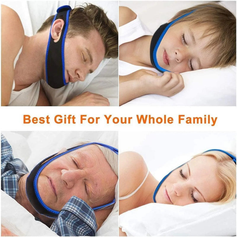 Adjustable And Breathable Head Band Anti Snore Chin Strap