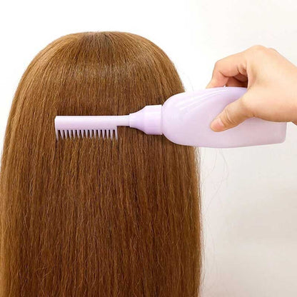 Hair Oil Comb Bottle Hair Dye Dispenser Bottle With Comb