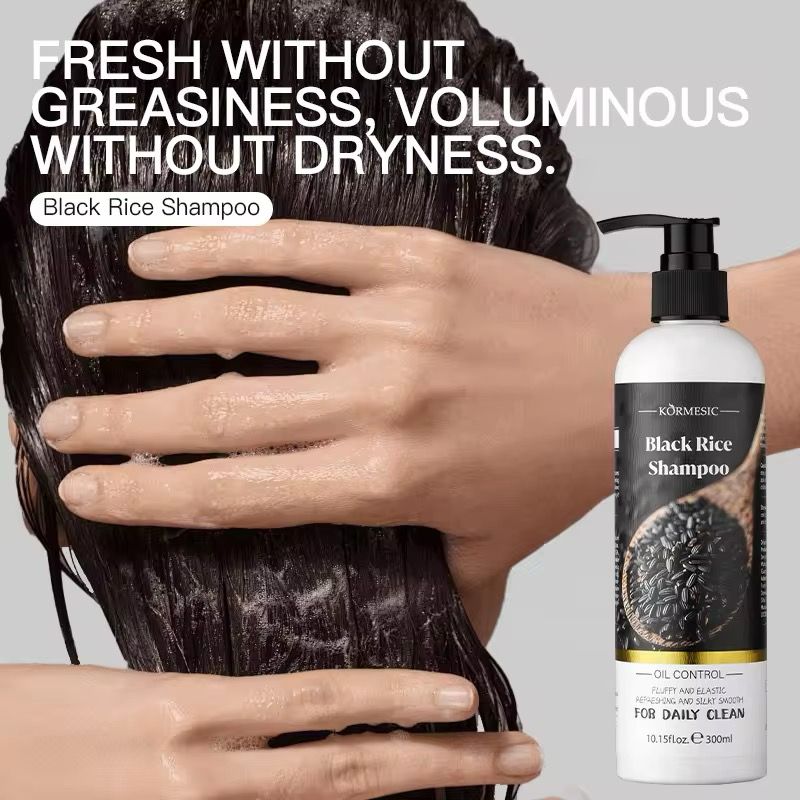 KORMESIC For Daily Care Refreshing And Silk Smooth Black Rice Shampoo 300ml