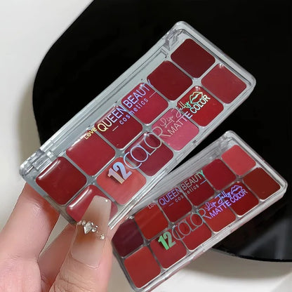 Queen Beauty 12 Color Lipstick Palette