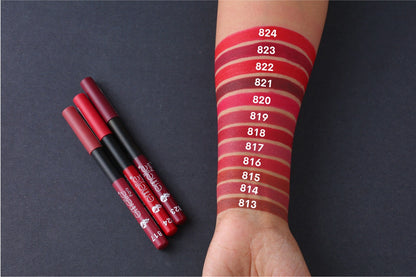 Emelie Matte Lip & Eye Pencil 12Pcs Set