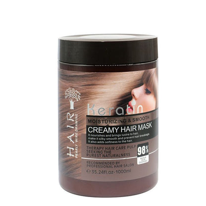 Keratin Moisturizing & Smooth Creamy Hair Mask 98% Repair Hair Damage 1000ml