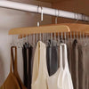 Multifunctional Wood Hanger 8 Hooks Underwear Scarf Sling Tie Storage Rack Organizer