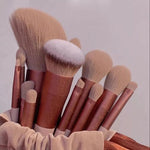 13 Pcs Makeup Brushes Set With Pouch Blending Beauty Soft Make Up Tool