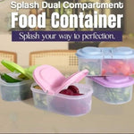 Splash Dual Compartment Food Container Pack Of 2