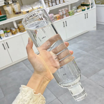 Glass Water Bottle With Glass Lid 550ml