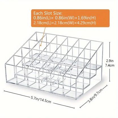 24 Grid Acrylic Clear Lipstick Holder Storage Box