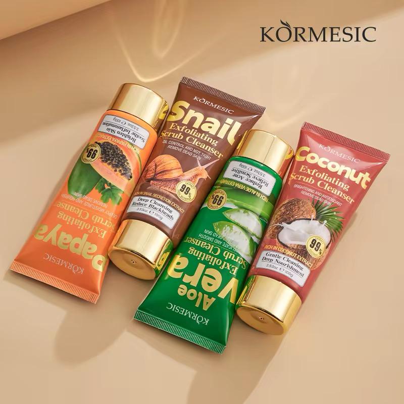 KORMESIC Plant Extraction Whitening Oil Control Deep Cleaning Scrub Facial Cleanser