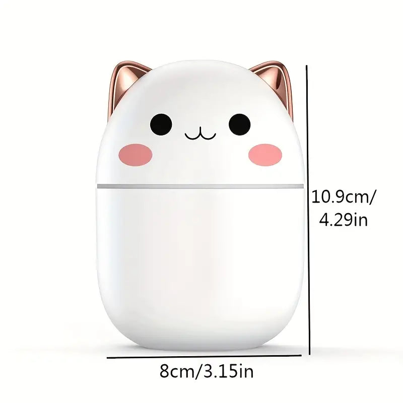 Portable USB Charging Cute Cat Cool Mist Humidifier Air Freshener