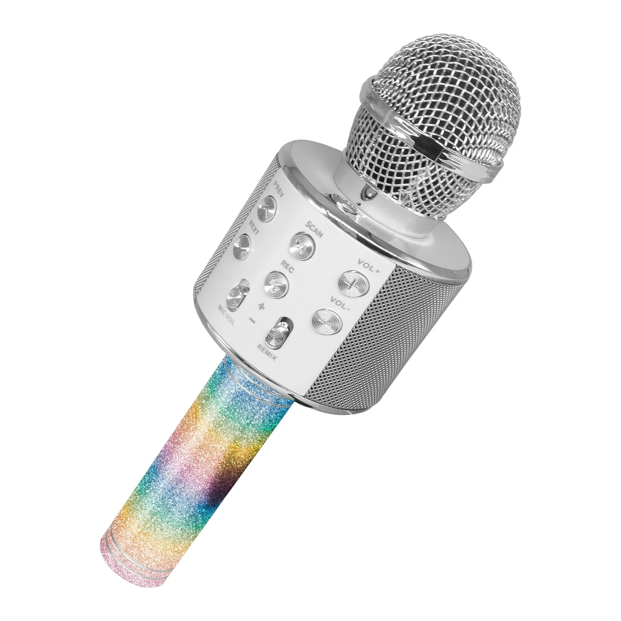 Rechargeable Wireless Bluetooth Rainbow Karaoke Microphone With Builtin Speaker