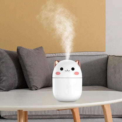 Portable USB Charging Cute Cat Cool Mist Humidifier Air Freshener