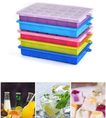 24 Grids Silicone Large Ice Cube Candy Chocolate Jelly Cookie Tray Mold With Lid