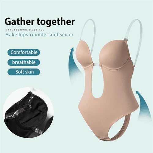 Beautygirl High Quality Invisible & Adjustable Straps Full Body Shaper With Toilet Hole 8809