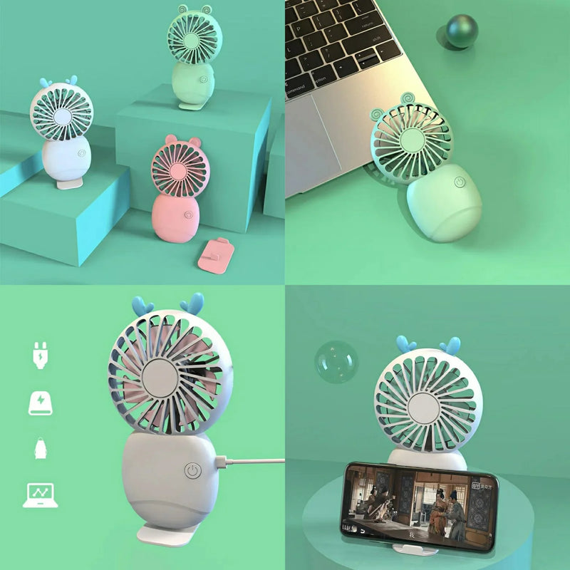 New Portable Handheld Fan USB Rechargeable Mini Pocket Electric Fan Convenient And Ultra-quiet Summer Desktop Fan For Office And Home