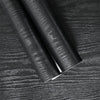 Black Wood Grain Paper Self Adhesive Black Counter Covering Wallpaper Sticker Waterproof 2 Meter