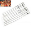 Stainless Steel BBQ Skewers Stick Round Handle Premium Quality Pack of 6