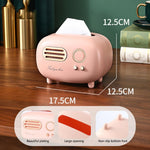 Multifunctional Cute Retro Radio Model Tissue Box