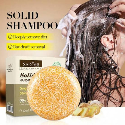 Sadoer Solid Shampoo Dandruff Removal Natural Organic Ginger Soap Shampoo Bar