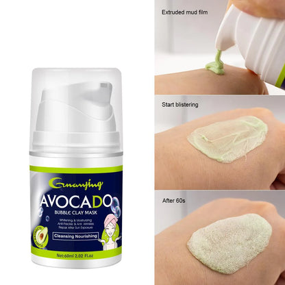 GuanJing Avocado Bubble Clay Mask Cleansing Nourishing 60ml