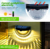 LED Solar Fence Light Waterproof Automatically Turns On When Dark Pack of 2