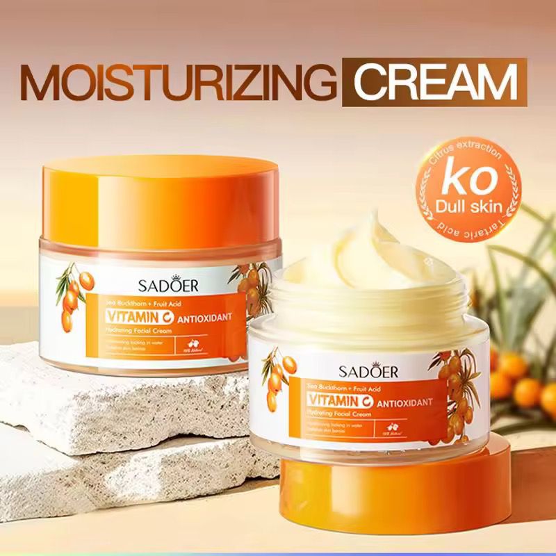 SADOER Sea Buckthorn Fruit Acid Vitamin C Antioxidant Hydrating Facial Cream