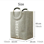 Portable Folding Laundry Waterproof Basket With Handle