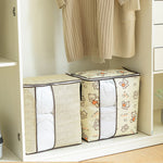 Multipurpose Non Woven Storage Bag Organizer With Handle Transparent Visual Window for Clothes & Blanket