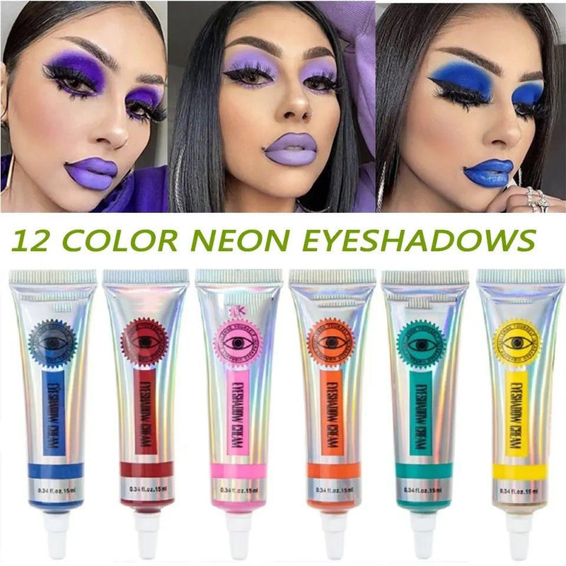 Huxia Beauty Pack of 6 Neon Colors Eye Shadows For Girls And Women