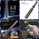 USB Rechargeable LED Flashlight Self Defense Wolf Tooth Stick 4 Modes
