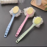 2in1 Bristles Scrubber With Long Handle Bath Brush