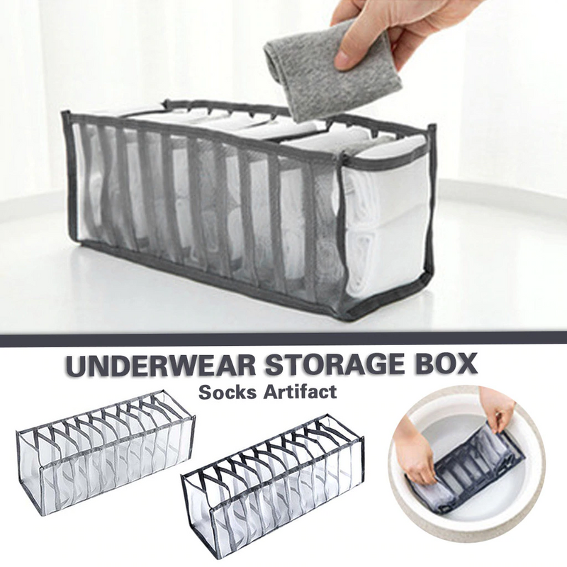 Seven Pocket Multipurpose Organizer Socks Underwear Storage Box Drawers Divider