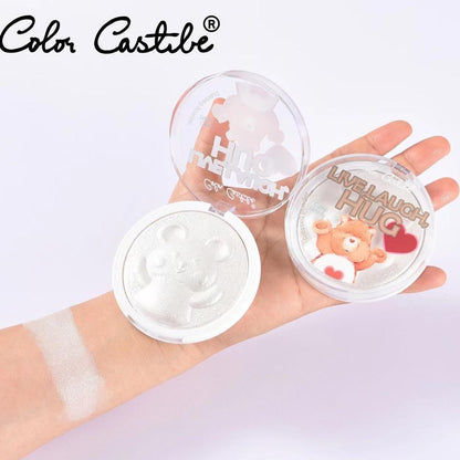 Color Castle Live Laugh Hug Original Bear Highlighter Pressed Powder Pack of 3 Set