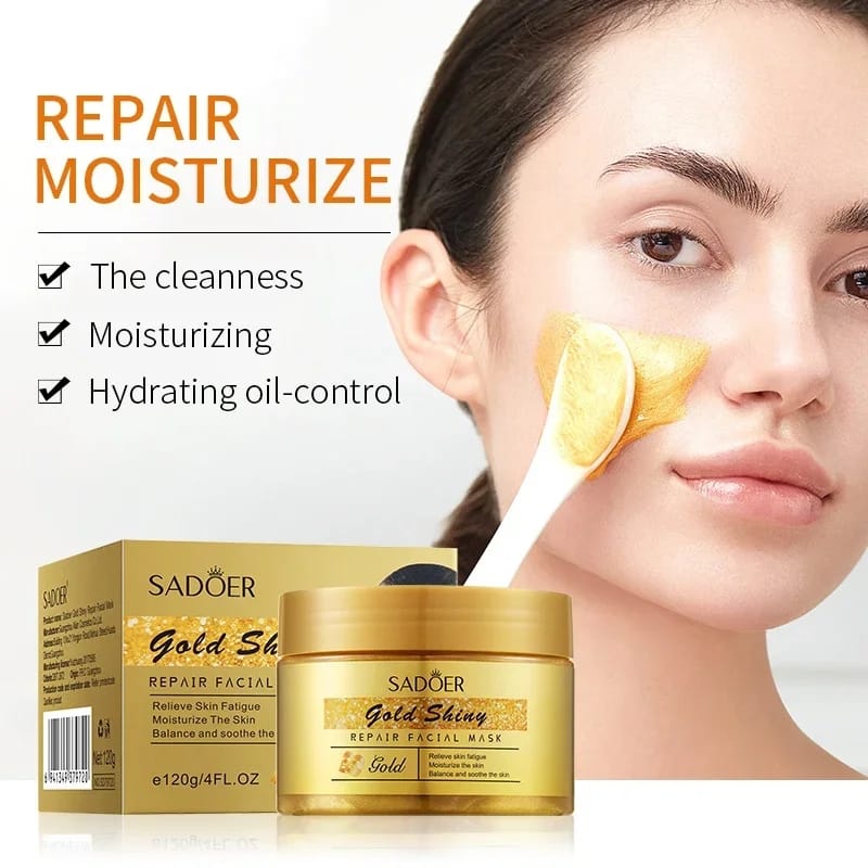 SADOER Gold Shiny Repair Facial Mask Blackhead Remover Gold Peel off Face Mask