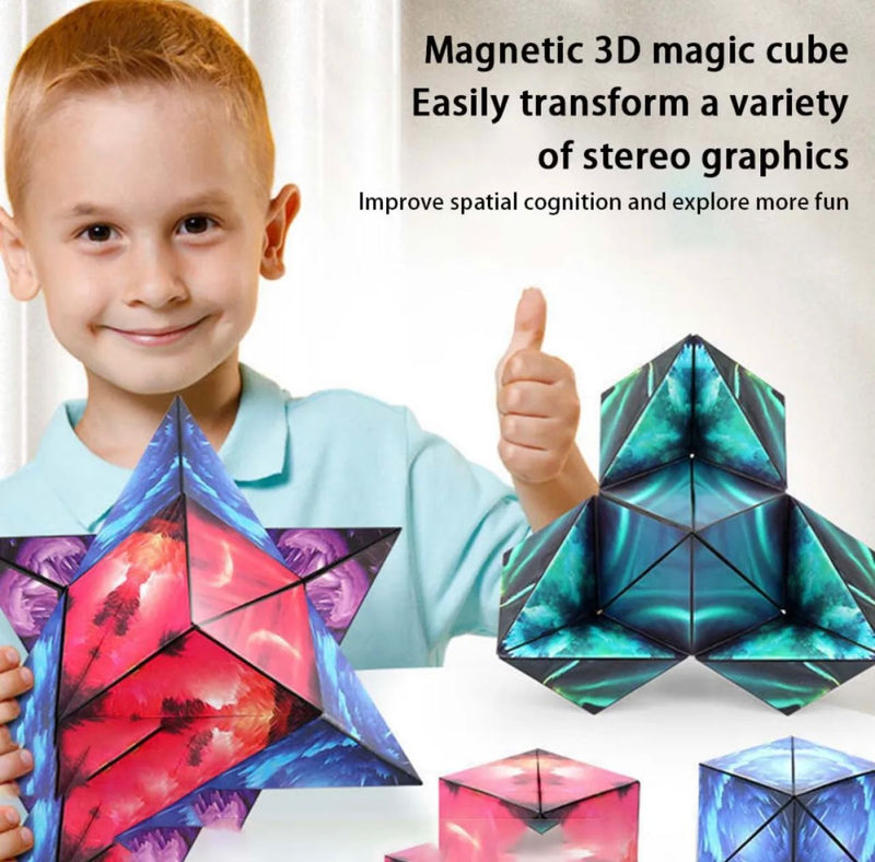 3D Shape Magnetic Puzzle Cube Toy