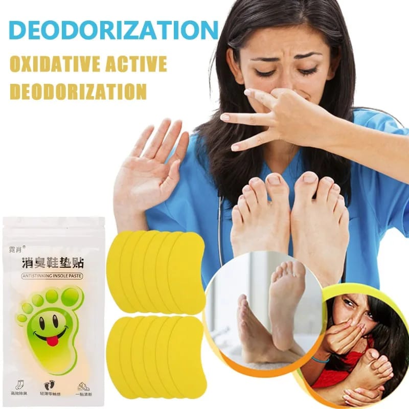 Shoes Insoles Deodorant Sticker Foot Odor Insole Sterilization Antibacterial 10Pcs Set