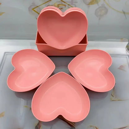 Heart Shape Plate 8 Pcs Set