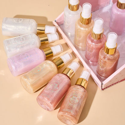 Hudamoji Shine Gold Glow Highlight Spray 6Pcs Set
